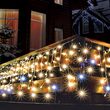 Perdea de lumini cu LED-uri, tip sloi de gheaţă, strălucitor, 10 m, IP44, 230V 3